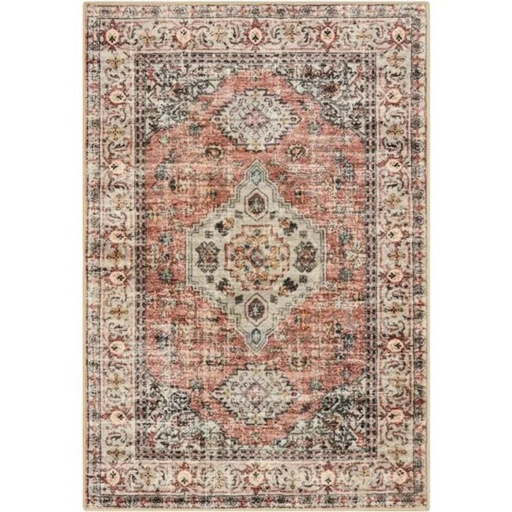 Oriental Door Mat Indoor Entrance, 2x3 Washable Indoor Rugs for Entryway Soft
